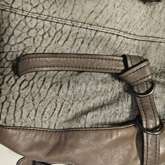 KOOBA Parker Neiman Marcus Gray  LEATHER PURSE crossbody bucket handbag - Picture 11 of 16